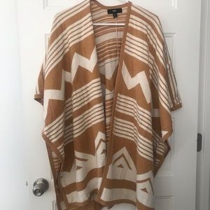 Chevron and striped poncho